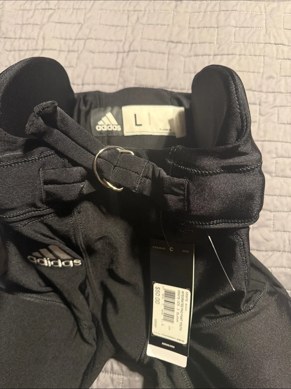 adidas Black Youth Padded Athletic Pants